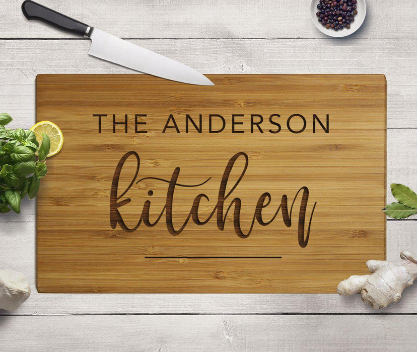 Large Custom Bamboo Wood Cutting Board Gift, Kitchen, Modern-Set of 1-Andaz Press-Newlyweds Custom-