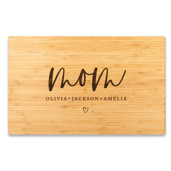 Large Custom Mother's Day Cutting Board, Set of 1-Set of 1-Andaz Press-Love You Mom-