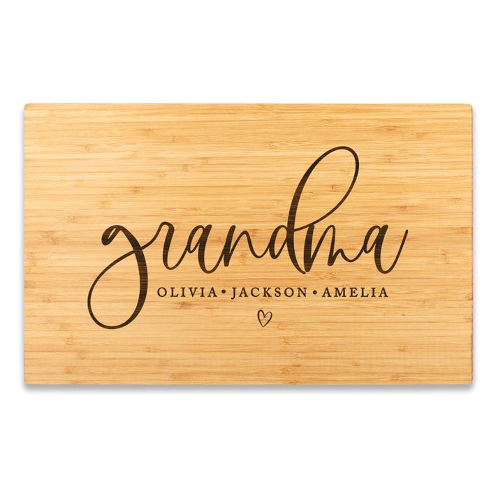 Large Custom Mother's Day Cutting Board, Set of 1-Set of 1-Andaz Press-Grandma-