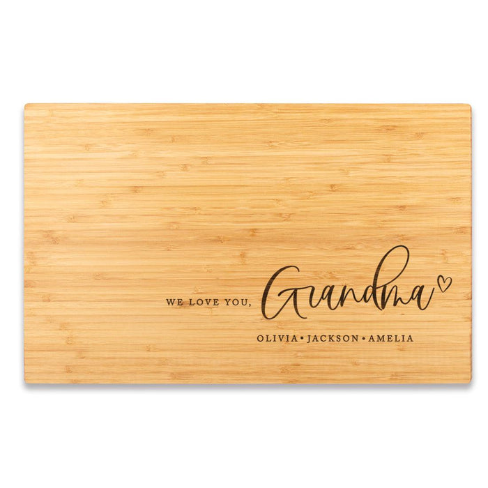 Large Custom Mother's Day Cutting Board, Set of 1-Set of 1-Andaz Press-We Love You, Grandma-