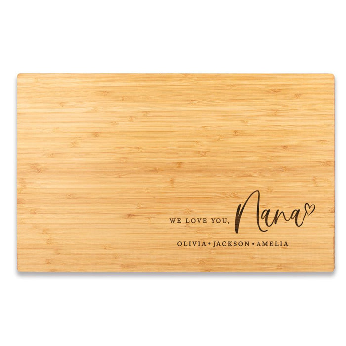 Large Custom Mother's Day Cutting Board, Set of 1-Set of 1-Andaz Press-We Love You, Nana-