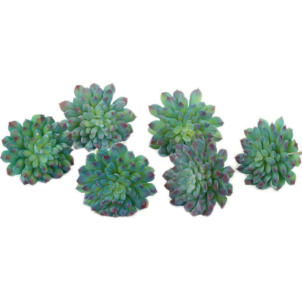 Large Echeveria Artificial Succulents-Set of 6-Koyal Wholesale-