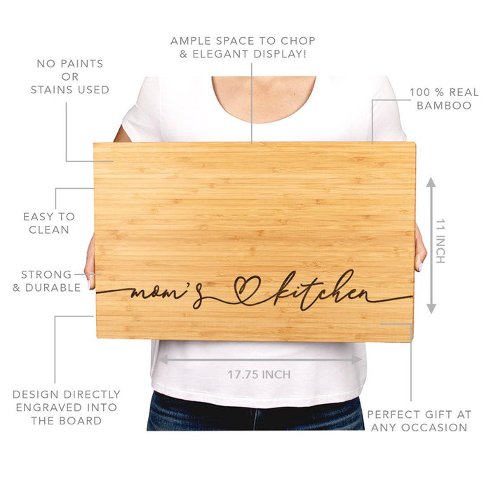 Large Mother's Day Cutting Board Gift, Set of 1-Set of 1-Andaz Press-Mom's Kitchen-