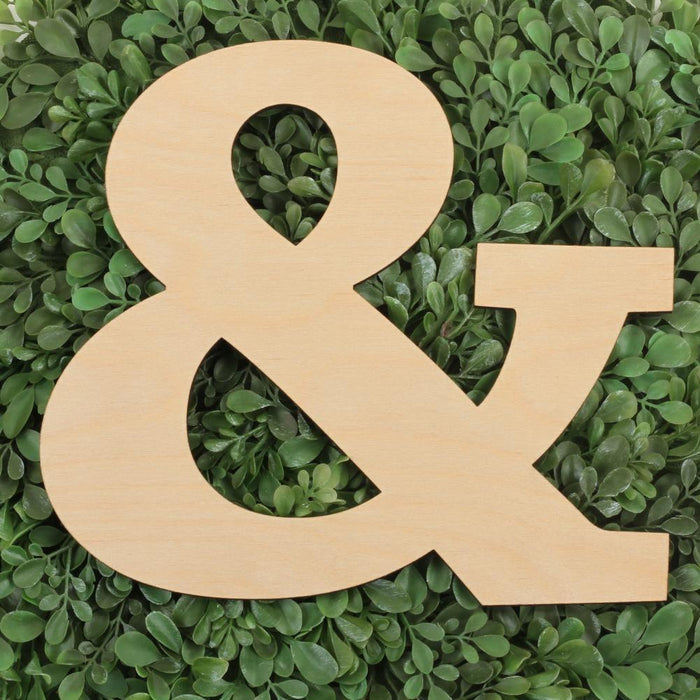 Laser Cut Wood Ampersand Sign-Set of 1-Koyal Wholesale-