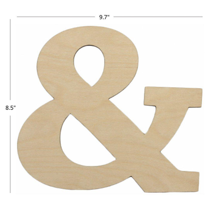 Laser Cut Wood Ampersand Sign-Set of 1-Koyal Wholesale-