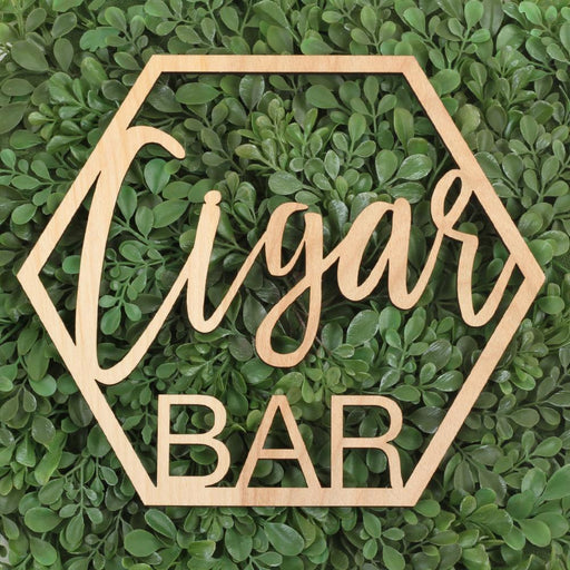 Laser Cut Wood Cigar Bar Sign-Set of 1-Koyal Wholesale-