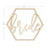 Laser Cut Wood Hexagon Bride Groom Chair Signs-Set of 2-Koyal Wholesale-