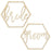 Laser Cut Wood Hexagon Bride Groom Chair Signs-Set of 2-Koyal Wholesale-
