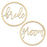 Laser Cut Wood Round Bride Groom Chair Signs-Set of 2-Koyal Wholesale-