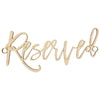 Laser Cut Wood Scripted Reserved Chair Signs-Set of 6-Koyal Wholesale-