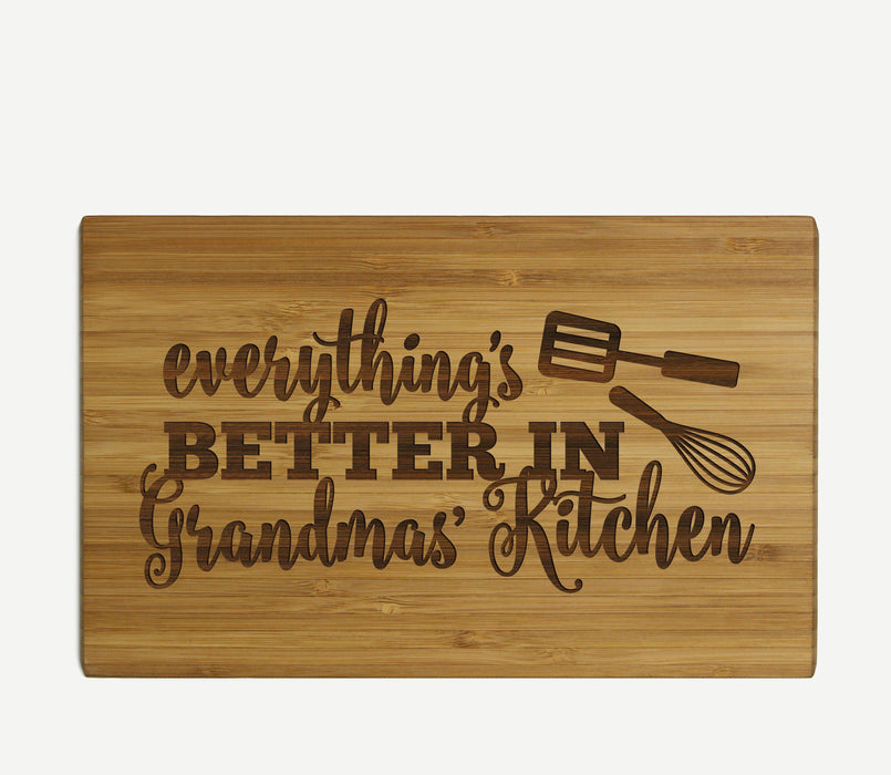 Laser Engraved Small Bamboo Wood Cutting Board-Set of 1-Andaz Press-Mimi's Kitchen-