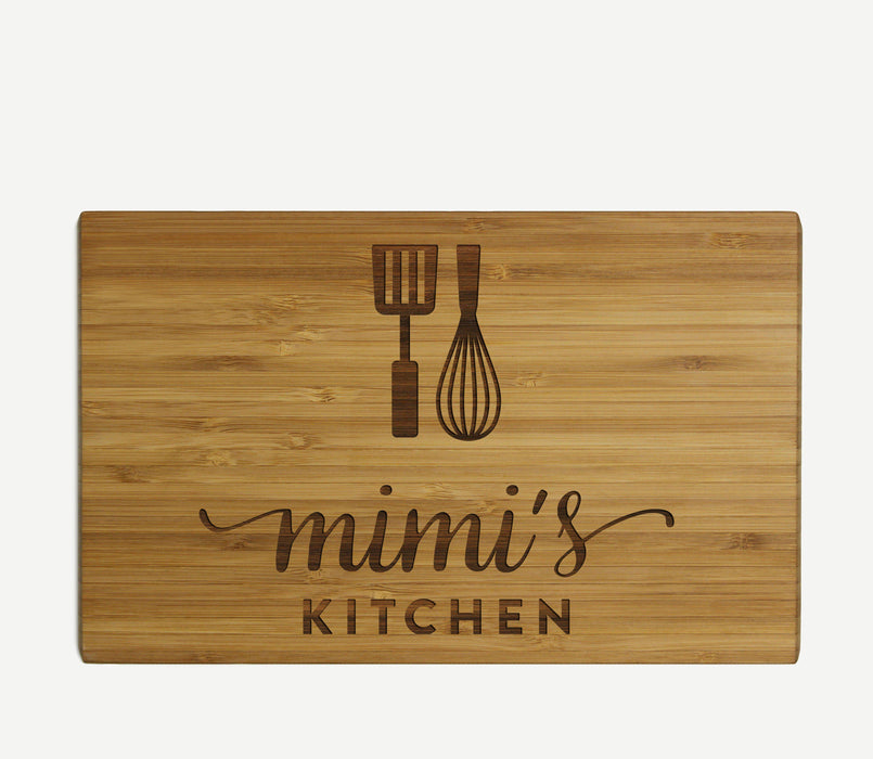 Laser Engraved Small Bamboo Wood Cutting Board-Set of 1-Andaz Press-Mimi's Kitchen-
