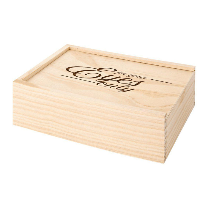 Laser Engraved Wedding Wooden Photo Box-Set of 1-Koyal Wholesale-For Your Eyes Only-