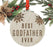 Laser Engraved Wood Christmas Ornament, Best Godfather Ever, Snowflakes-Set of 1-Andaz Press-