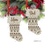Laser Engraved Wood Christmas Ornament, Mom, Dad, Custom Year, Stocking Shape-Set of 2-Andaz Press-