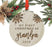 Laser Engraved Wood Christmas Ornament, My First Christmas As Grandpa, Custom Year, Snowflakes-Set of 1-Andaz Press-