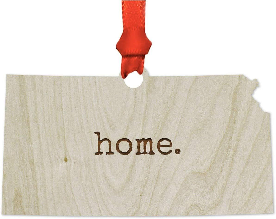 Laser Engraved Wood US State Christmas Ornament, Home-Set of 1-Andaz Press-Alabama-