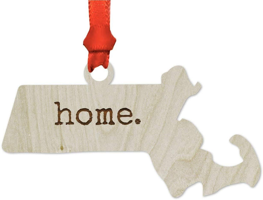 Laser Engraved Wood US State Christmas Ornament, Home-Set of 1-Andaz Press-Alabama-