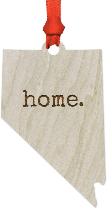 Laser Engraved Wood US State Christmas Ornament, Home-Set of 1-Andaz Press-Alabama-