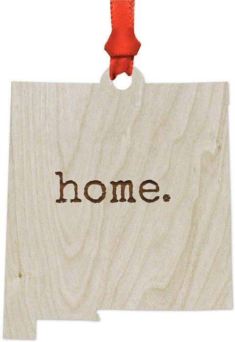 Laser Engraved Wood US State Christmas Ornament, Home-Set of 1-Andaz Press-Alabama-