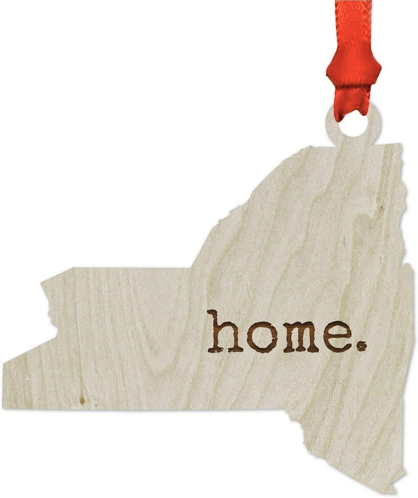 Laser Engraved Wood US State Christmas Ornament, Home-Set of 1-Andaz Press-Alabama-