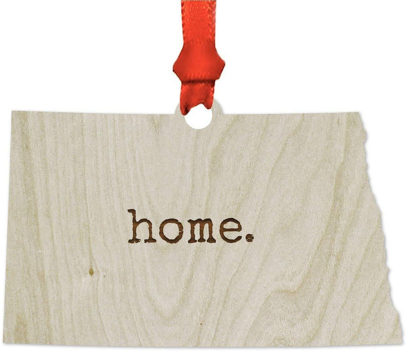 Laser Engraved Wood US State Christmas Ornament, Home-Set of 1-Andaz Press-Alabama-