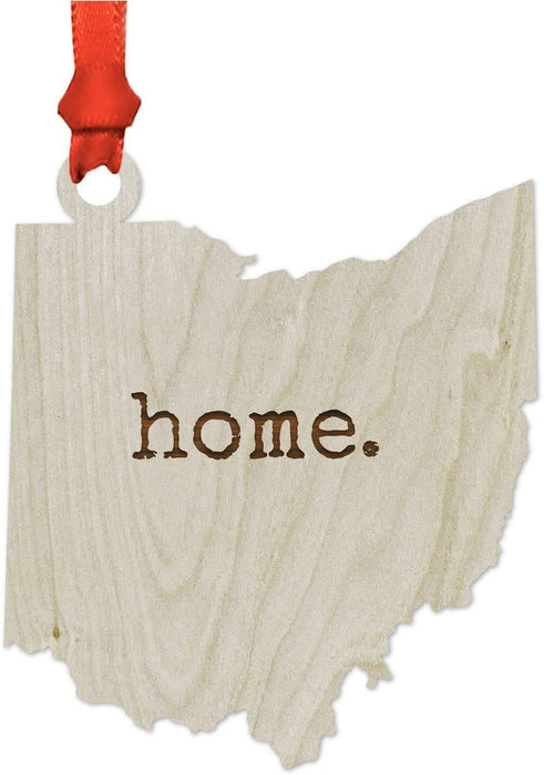 Laser Engraved Wood US State Christmas Ornament, Home-Set of 1-Andaz Press-Alabama-