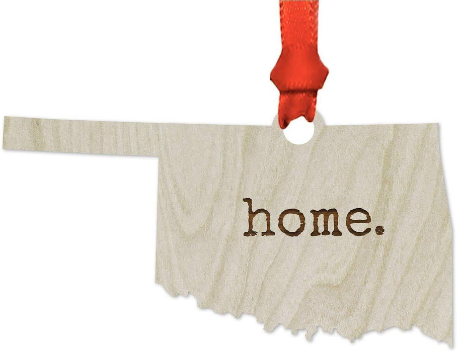 Laser Engraved Wood US State Christmas Ornament, Home-Set of 1-Andaz Press-Alabama-