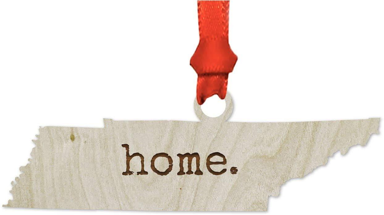Laser Engraved Wood US State Christmas Ornament, Home-Set of 1-Andaz Press-Alabama-