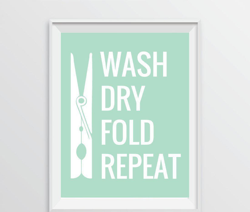 Laundry Room Wall Art Decor Graphic Signs & Prints-Set of 1-Andaz Press-Loads of Fun Washing Machine Graphic-