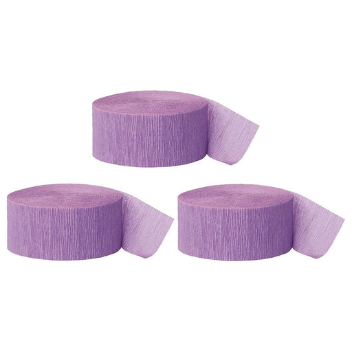 Lavender Crepe Paper Streamer Hanging Decorative Kit-Set of 3-Andaz Press-