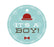 Lil Man Mustache Boy Baby Shower Round Circle Gift Tags-Set of 24-Andaz Press-