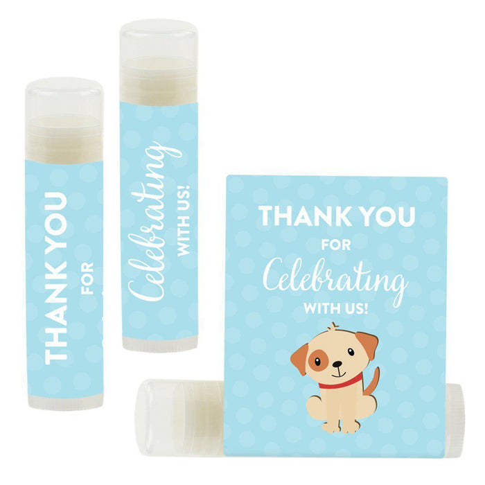 Lip Balm Birthday Party Favors, Thank You for Celebrating with Us-Set of 12-Andaz Press-Dog-
