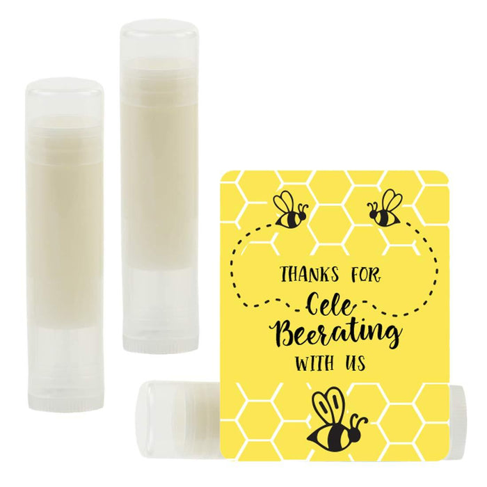 Little Bee Black and Yellow Baby Shower, Lip Balm Favors-Set of 12-Andaz Press-Celebrating The Mom to Bee-