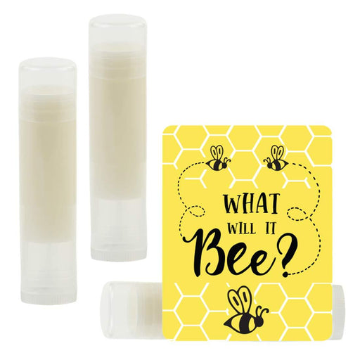 Little Bee Black and Yellow Baby Shower, Lip Balm Favors-Set of 12-Andaz Press-What Will It Bee?-