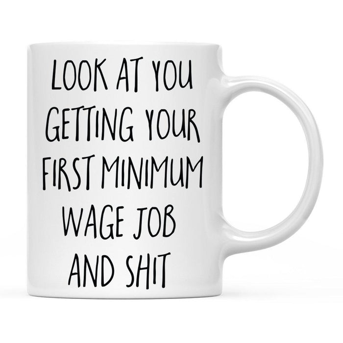 Look At You Being a Badass And Shit Milestones Ceramic Coffee Mug  -Set of 1-Andaz Press-Minimum Wage-