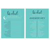 Love You to the Moon and Back Bridal Shower Game Cards-Set of 20-Andaz Press-Word Scramble-