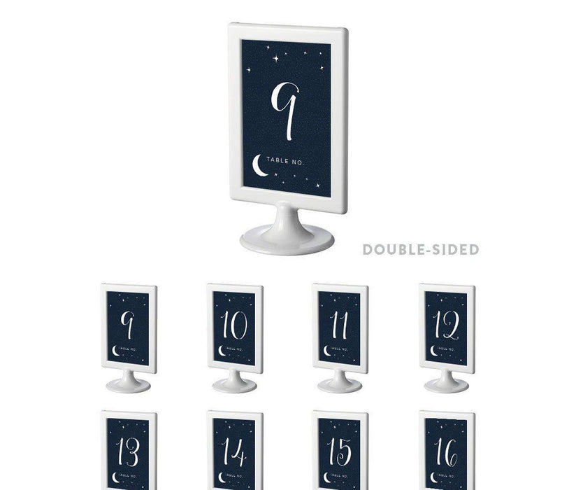 Love You to the Moon and Back Wedding Framed Table Numbers-Set of 8-Andaz Press-1-8-