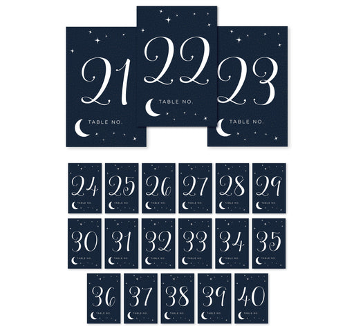 Love You to the Moon and Back Wedding Table Numbers-Set of 20-Andaz Press-1-20-