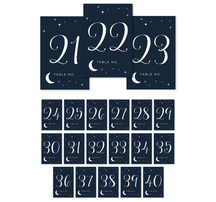 Love You to the Moon and Back Wedding Table Numbers-Set of 20-Andaz Press-1-20-