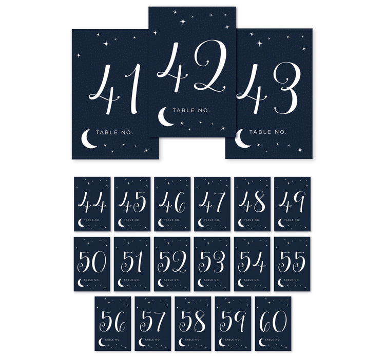 Love You to the Moon and Back Wedding Table Numbers-Set of 20-Andaz Press-41-60-