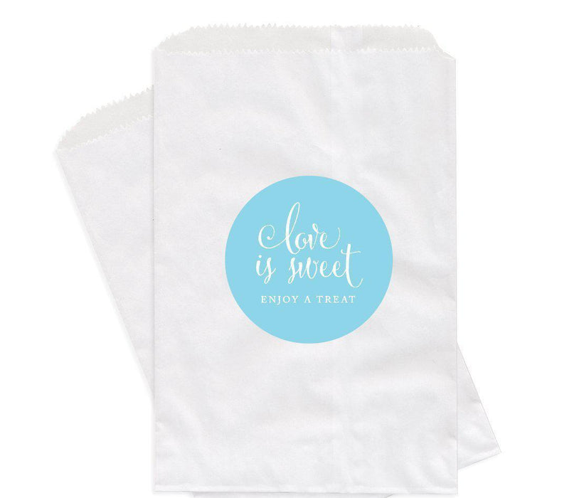 Love is Sweet Enjoy a Treat Favor Bags-Set of 24-Andaz Press-Baby Blue-