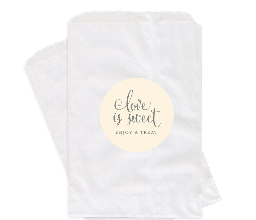 Love is Sweet Enjoy a Treat Favor Bags-Set of 24-Andaz Press-Ivory-