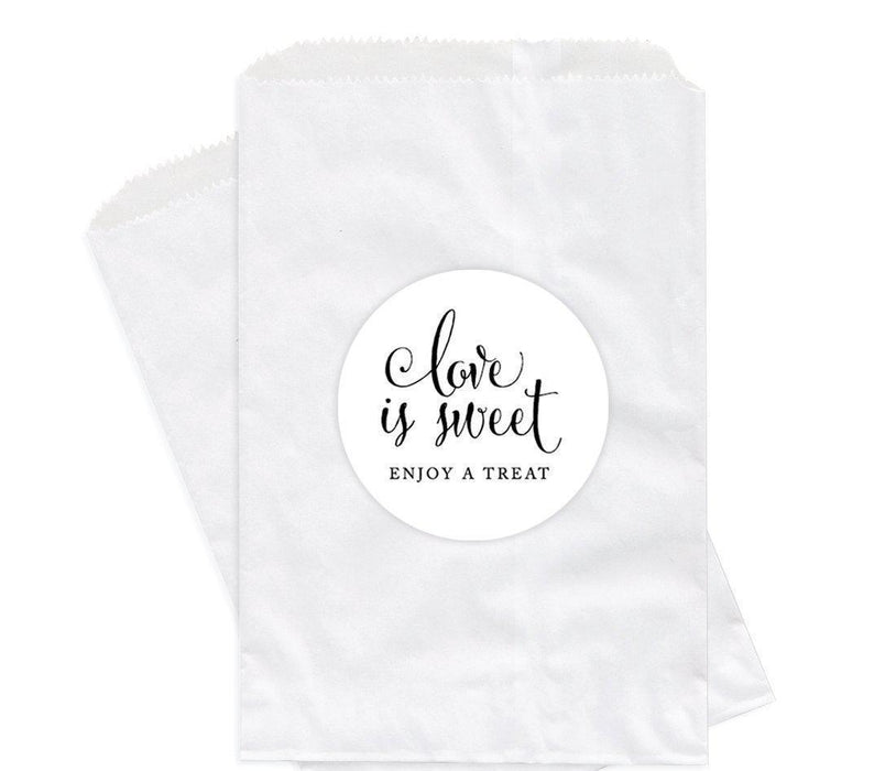 Love is Sweet Enjoy a Treat Favor Bags-Set of 24-Andaz Press-White-