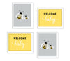 Mama to Bee Bumblebee Baby Shower Party Signs & Graphic Decorations-Set of 4-Andaz Press-
