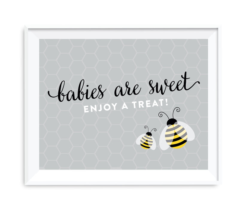 Mama to Bee Bumblebee Gender Neutral Baby Shower Party Signs-Set of 1-Andaz Press-Thank You For Celebrating With Us!-