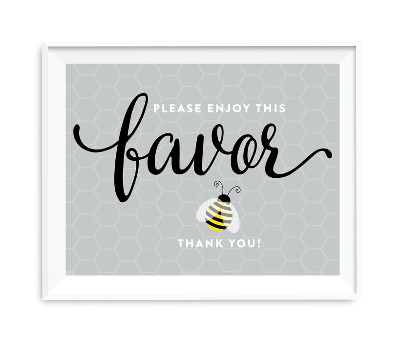 Mama to Bee Bumblebee Gender Neutral Baby Shower Party Signs-Set of 1-Andaz Press-Thank You For Celebrating With Us!-