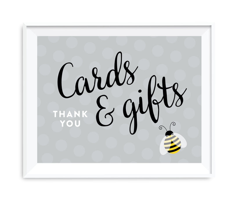 Mama to Bee Bumblebee Gender Neutral Baby Shower Party Signs-Set of 1-Andaz Press-Cards & Gifts-