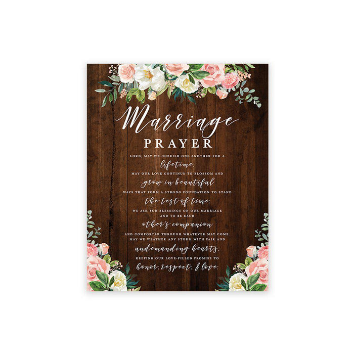 Marriage Prayer Canvas Wall Art Decor, Wedding Registry Marriage Ideas-Set of 1-Andaz Press-Black Chalkboard-