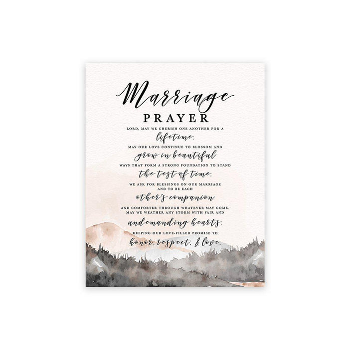 Marriage Prayer Canvas Wall Art Decor, Wedding Registry Marriage Ideas-Set of 1-Andaz Press-Black Chalkboard-